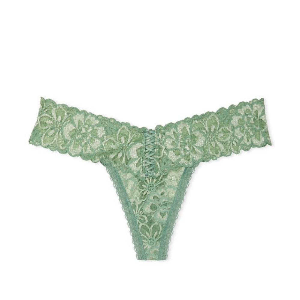 VS The Lacie Thong Panty Sea Salt Green NWT
